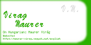 virag maurer business card
